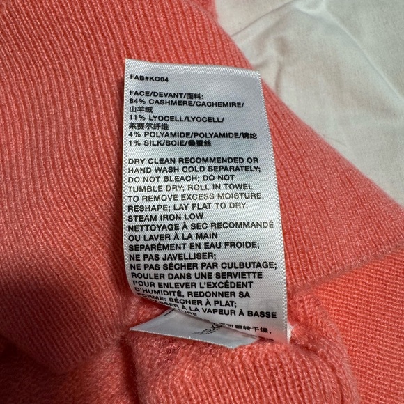 Lafayette 148 New York Womens Coral Fitted Cashmere Blend Sweater Size Small - Picture 4 of 7